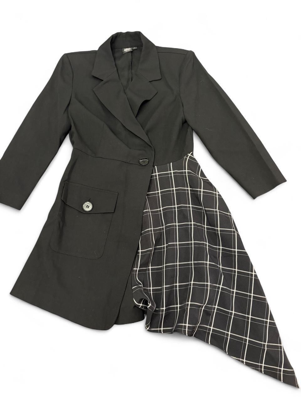 Vero Moda Asymmetric Mixed-Media Blazer Dress