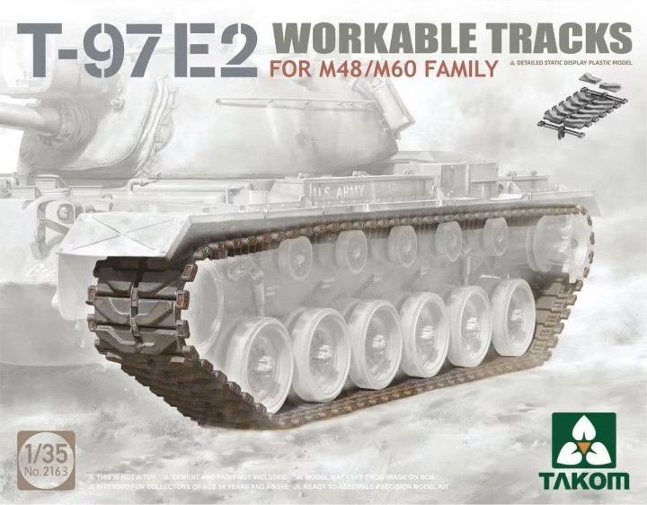 TAKOM-2163 Takom 1/35 T-97E2 Workable Tracks For M48/M60 Family