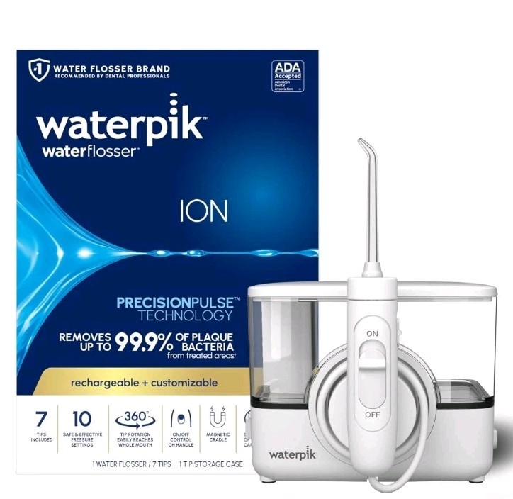 Waterpik ION Professional WF12 Rechargeable Portable Cordless Dental Flosser Waterpik ION Professional WF12 Rechargeable Portable Cordless Dental Flosser