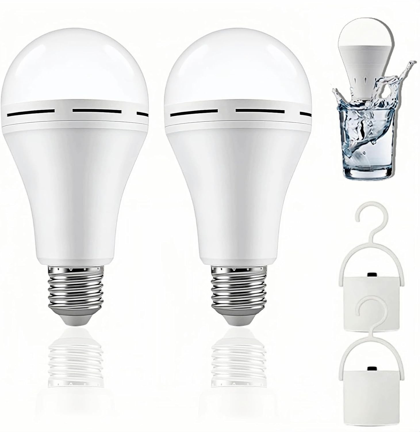 A19-Rechargeable Emergency Light Bulbs, 12W,1200LM LED,For Family,E27/E26