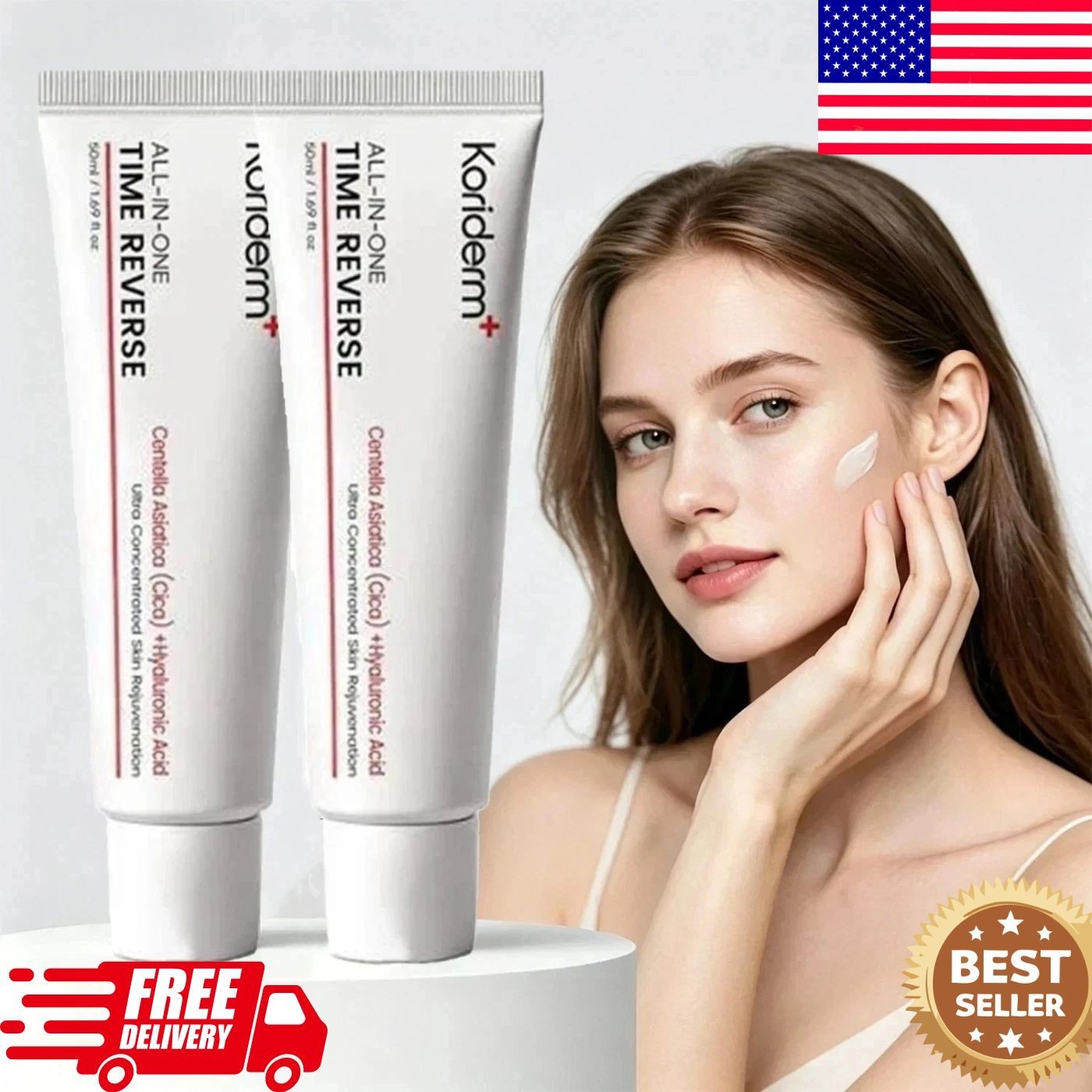 2 X Koriderm Time Reverse Cream, Koriderm Cream for Face for All Skin Types 50ml