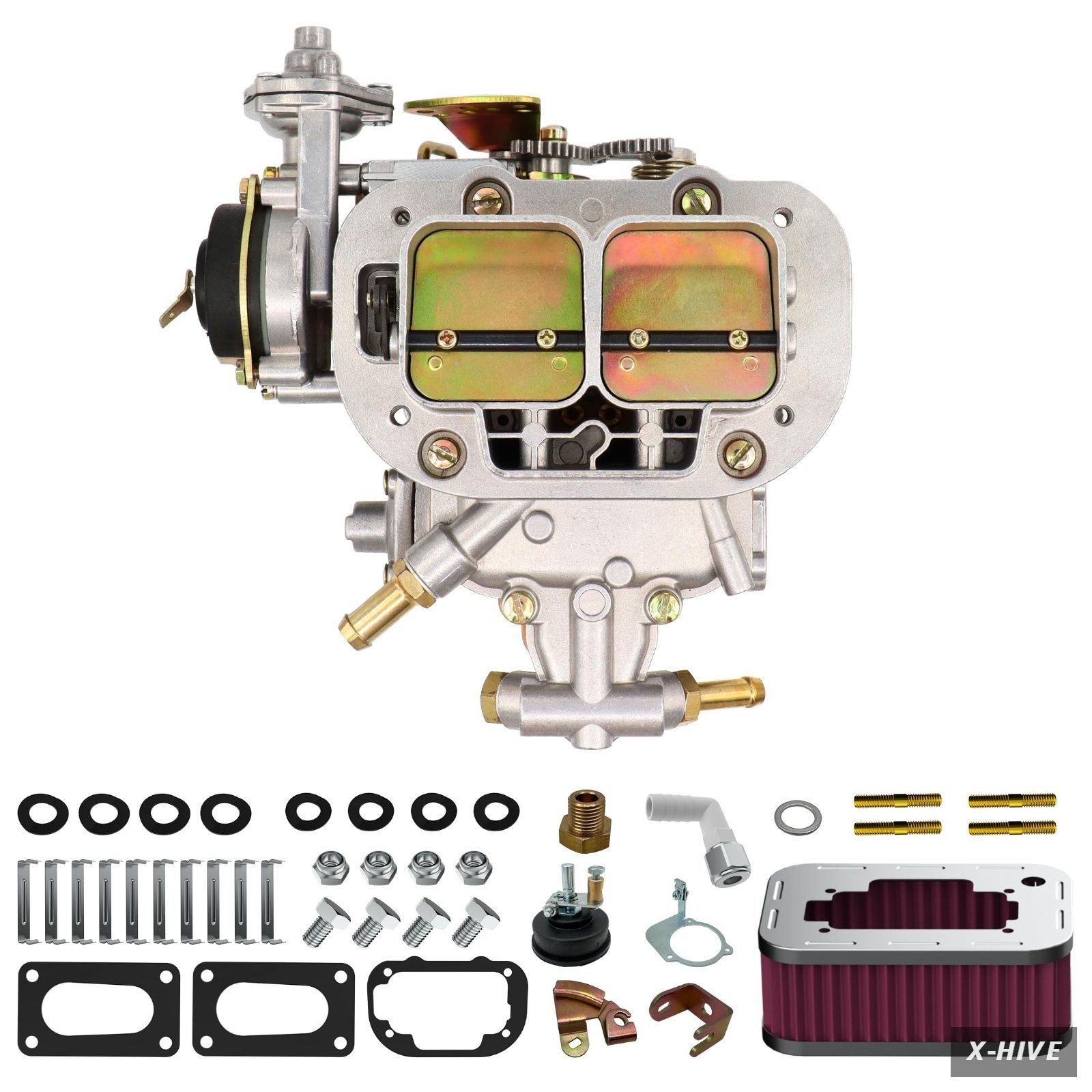New 2 Barrel Carburetor for Weber 38/38 with Air Cleaner Filter assembly kit