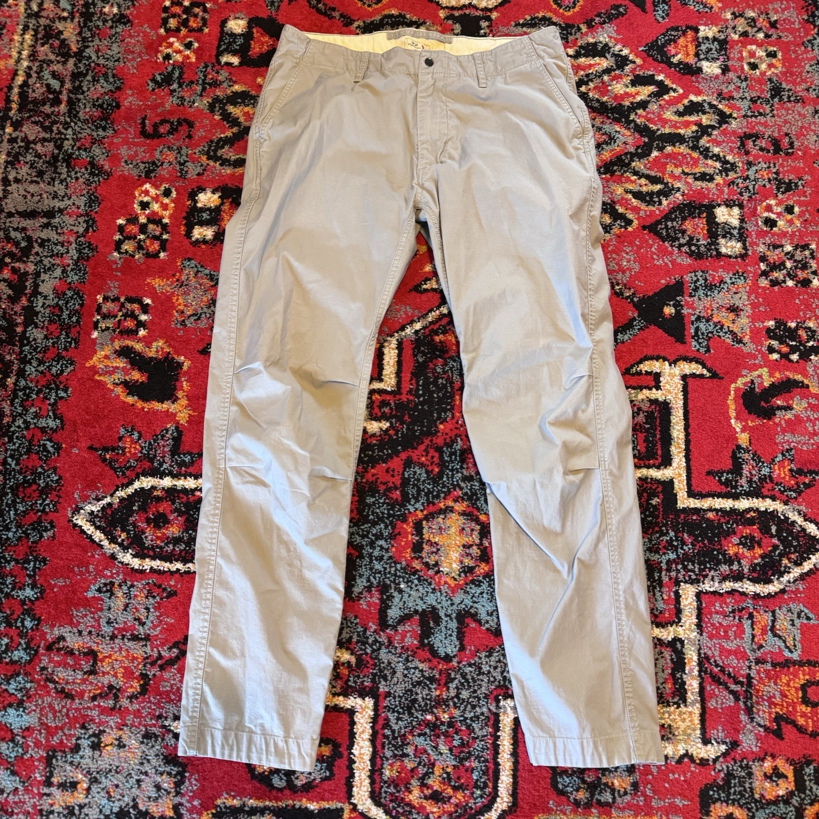 Relwen Men\'s Gray Cotton Chino Pants Size 32 EUC