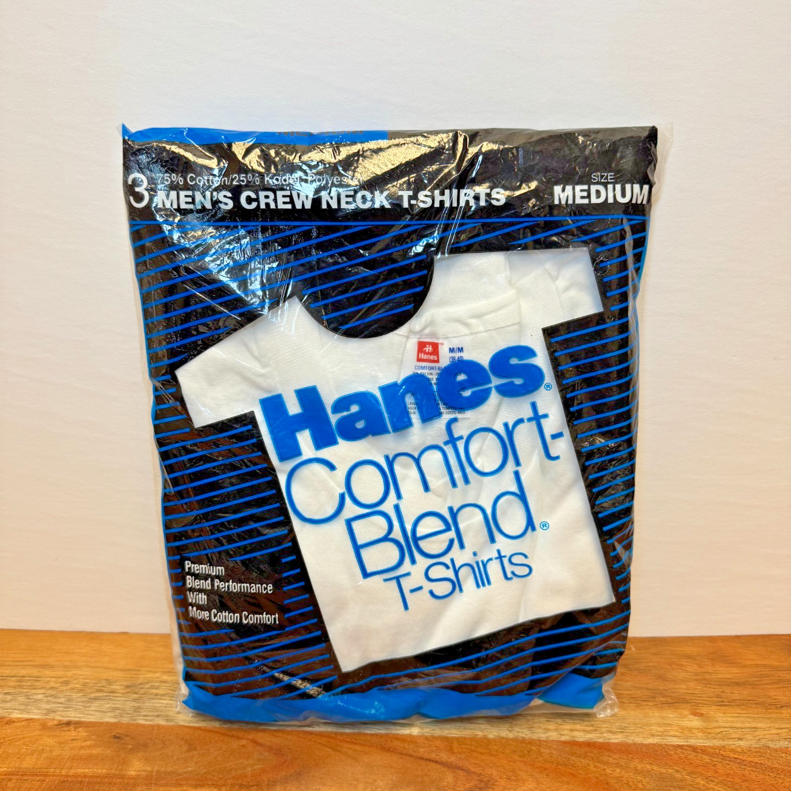 Vintage Hanes Comfort Blend T Shirts 3 Pack MEDIUM 38-40 USA NOS 1987 Vintage Hanes Comfort Blend T Shirts 3 Pack MEDIUM 38-40 USA NOS 1987