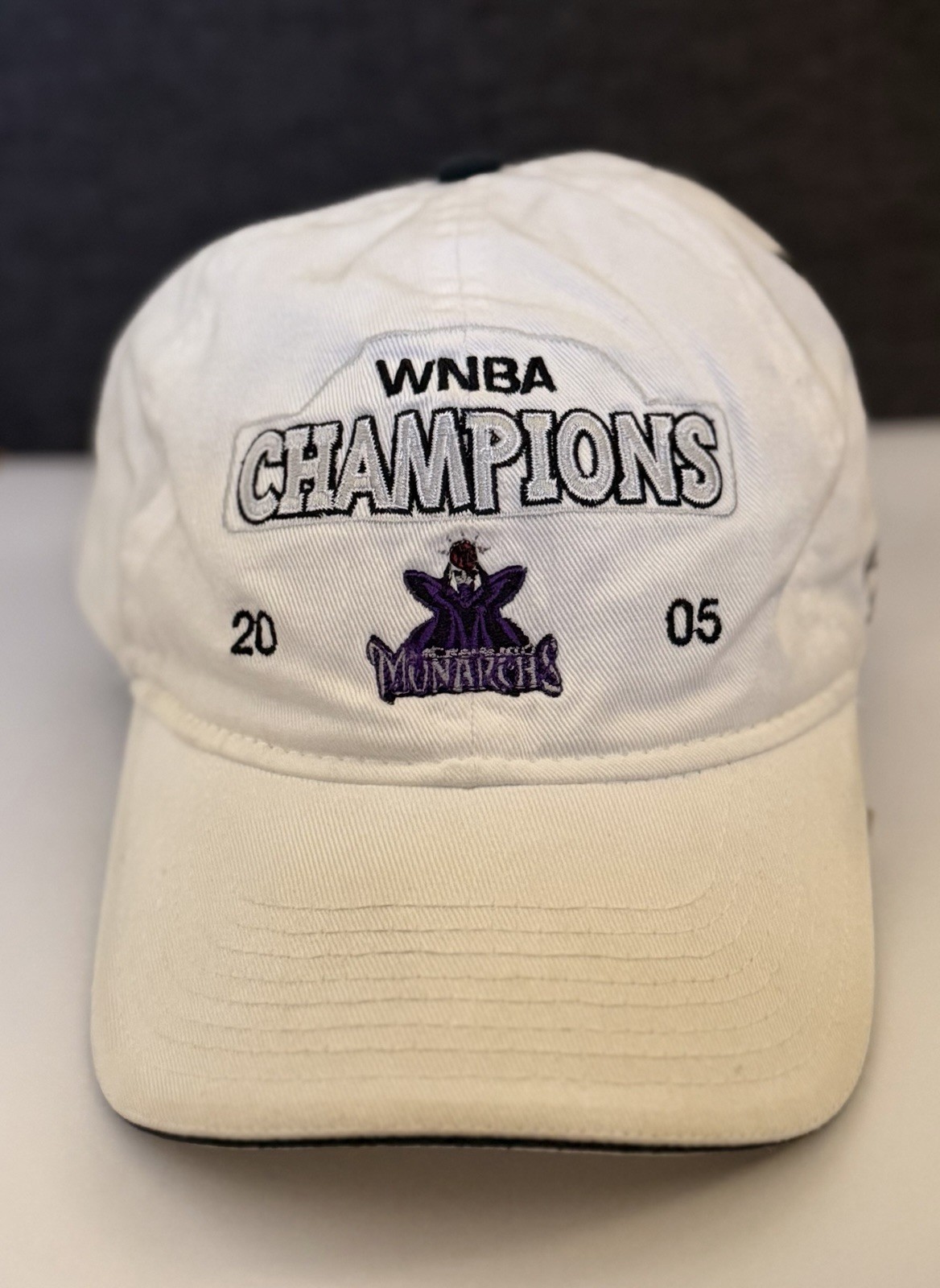 Vintage 2005 Sacramento Monarchs WNBA Champions Reebok Hat Cap White Strapback🏀