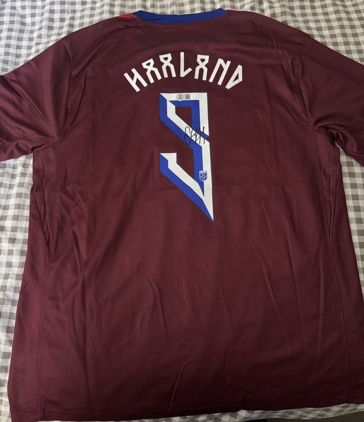 2024/25 Nike Norway Signed Haaland #9 Men’s Soccer Jersey Beckett Authentication
