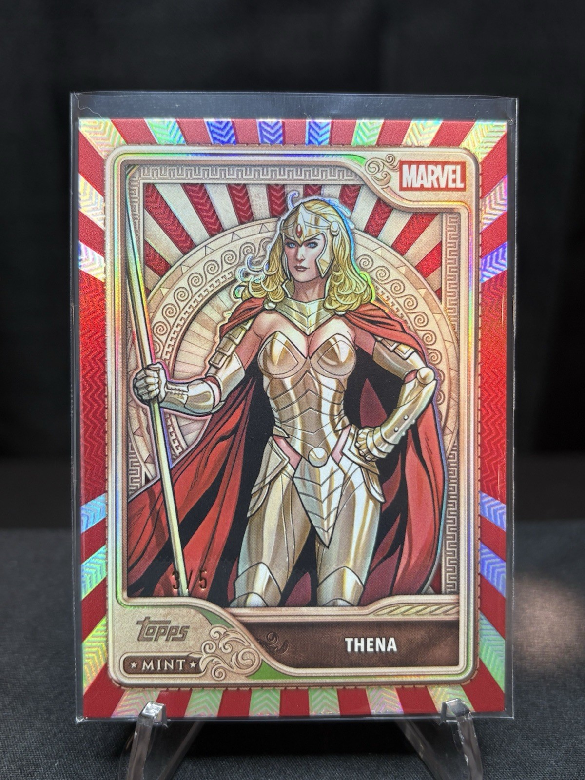2026 TOPPS MINT MARVEL RED 10 Thena /5 2026 TOPPS MINT MARVEL RED 10 Thena /5