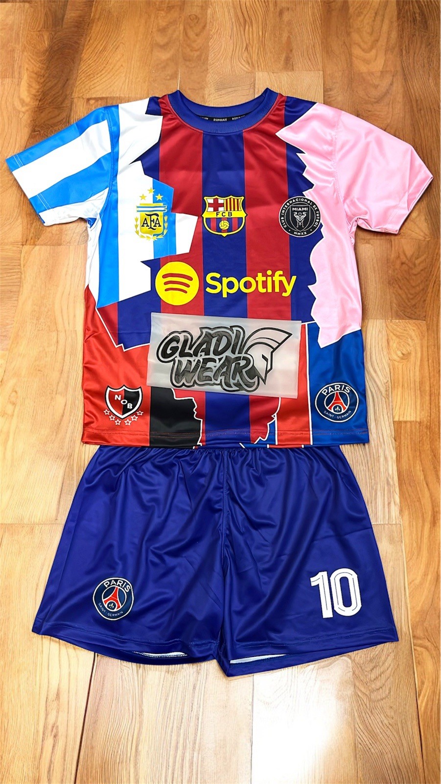 Messi Fan Inspired Tribute Shirt | Hand-Stitched | Multi-Team Career Design