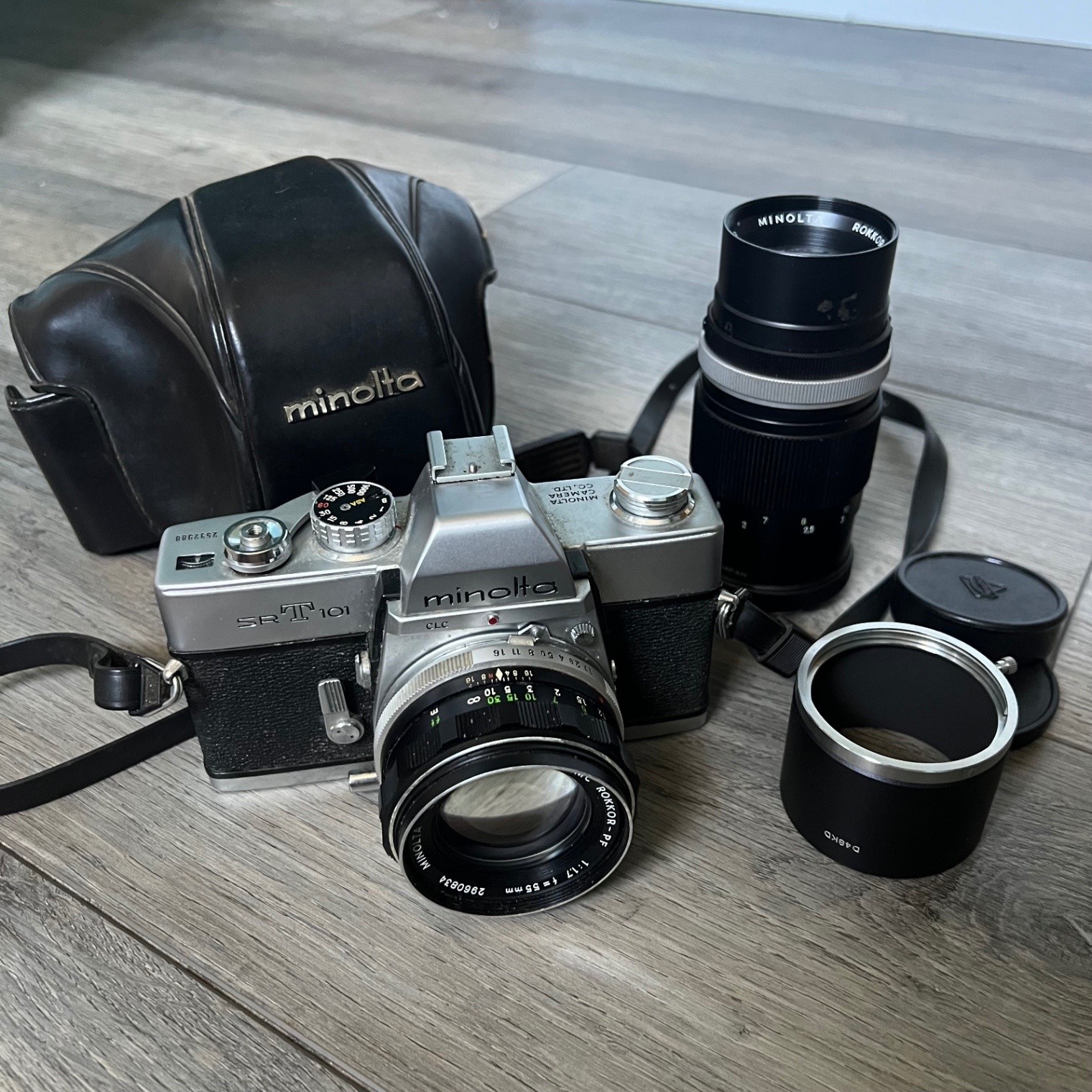 Minolta SR-T 101 35mm SLR w/ MC Rokkor PF f/1.7 55mm Lens + Extras Tested READ Minolta SR-T 101 35mm SLR w/ MC Rokkor PF f/1.7 55mm Lens + Extras Tested READ