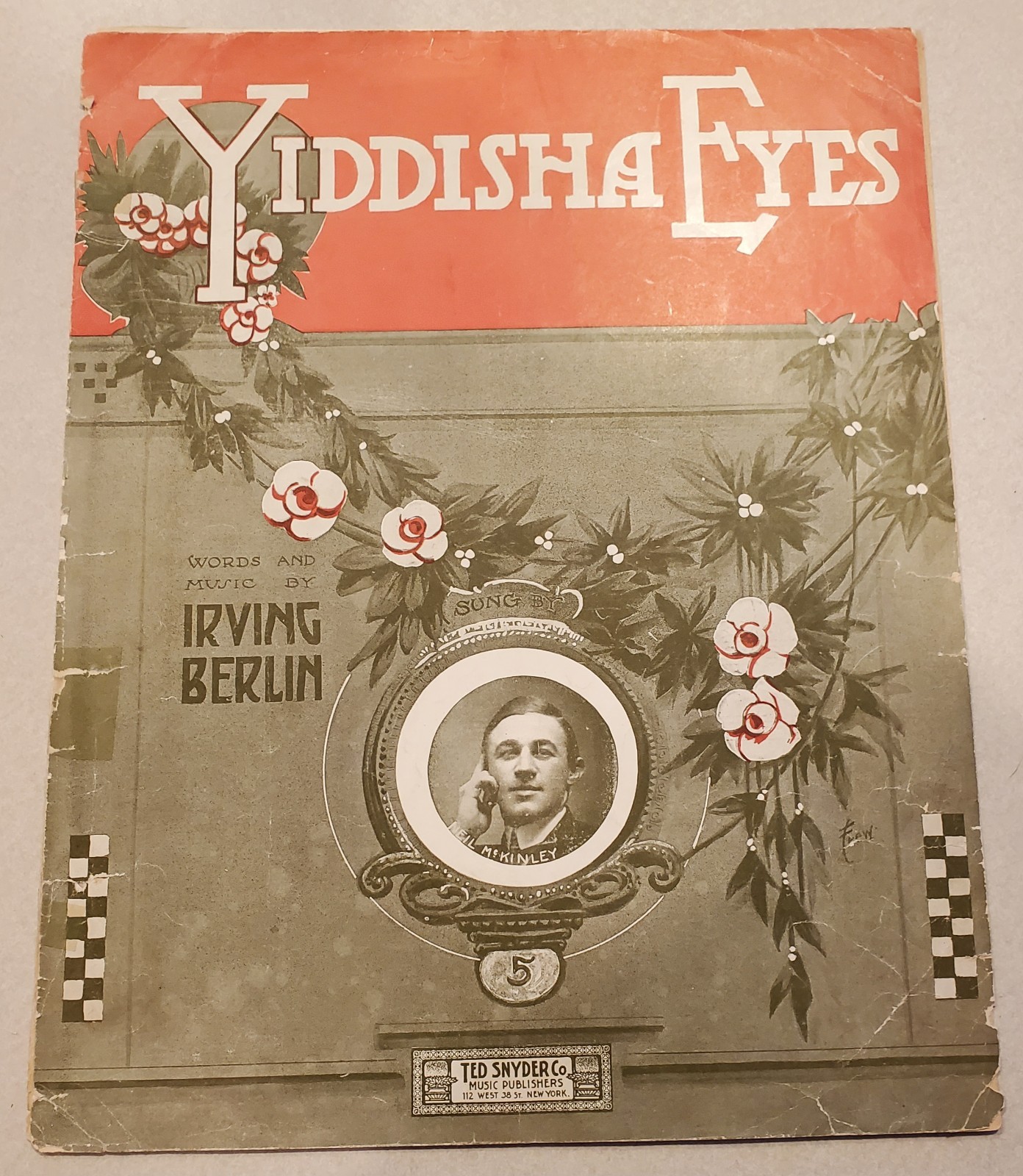 Vintage & Antique: Irving Berlin Yiddisha Eyes Sheet Music Piano 1910