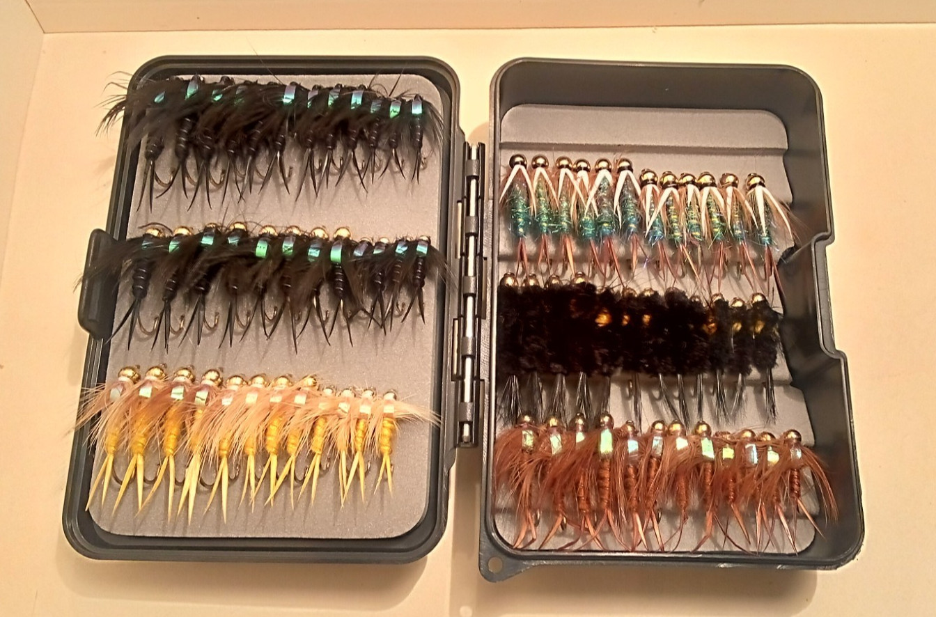 NEW Salmon / Steelhead NYMPHS Fly Box 72 fly fishing flies LQQK NEW Salmon / Steelhead NYMPHS Fly Box 72 fly fishing flies LQQK