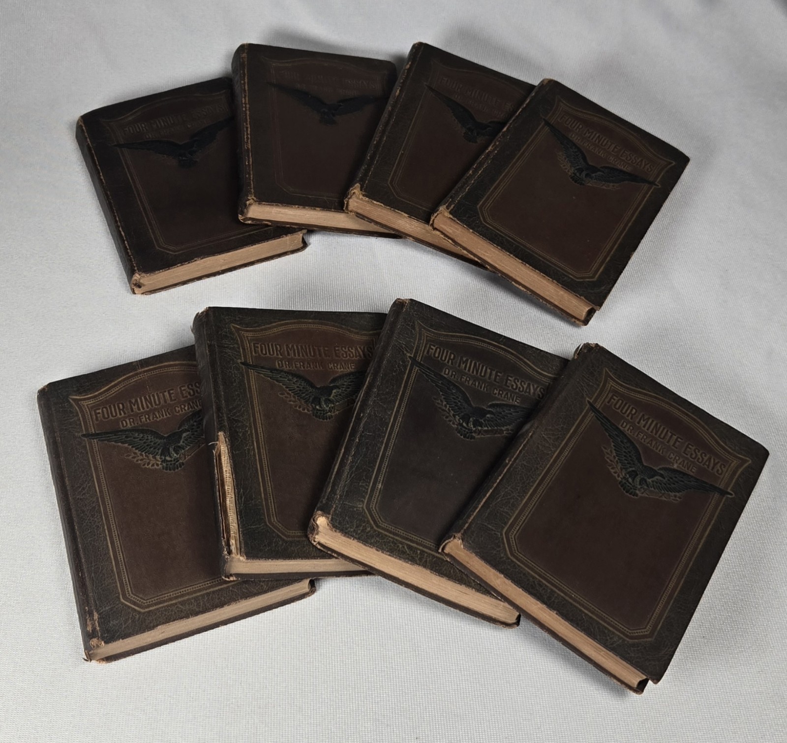 1919 1st Edition Four Minute Essays Dr Frank Crane Vol. 1-10 missing 4 and 8