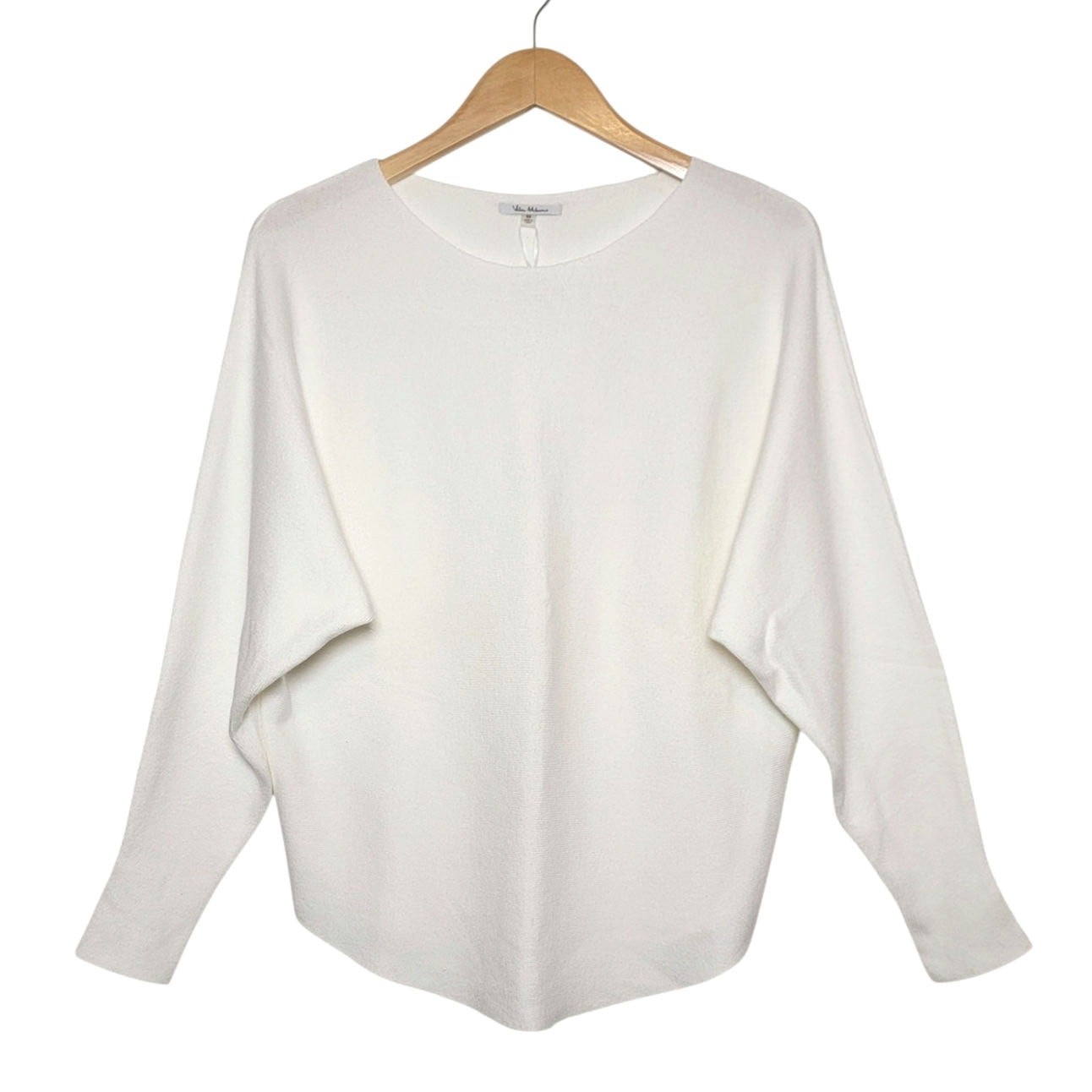 Vila Milano NWT Dolman Sleeve Knit Pullover Sweater Scoop Neck White M Classic Vila Milano NWT Dolman Sleeve Knit Pullover Sweater Scoop Neck White M Classic