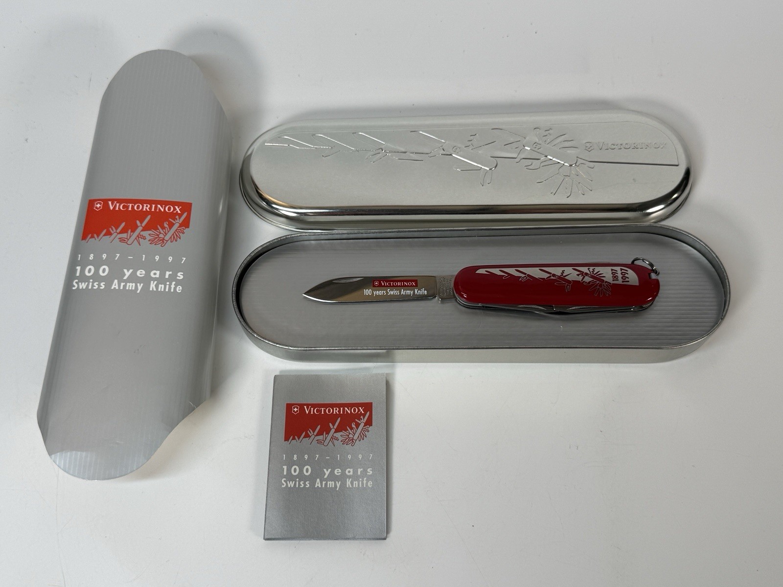 Victorinox Spartan 100th Anniversary Officers Swiss Army Knife 1897-1997 Tin