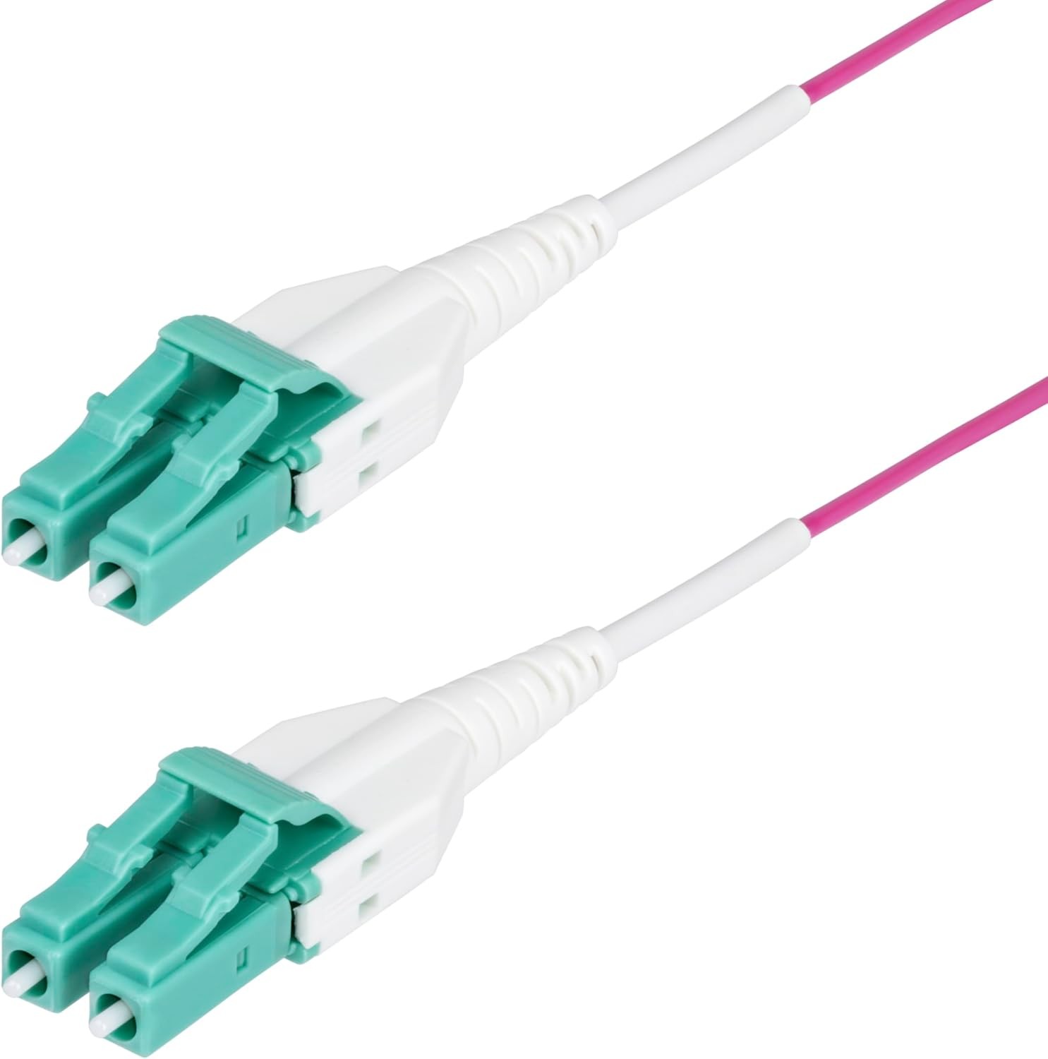 StarTech.com 1m (3.3ft) LC to LC (UPC) OM4 Multimode Fiber Optic Cable, White