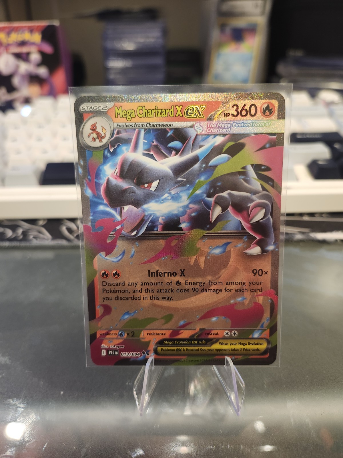 Mega Charizard X ex 013/094 Me02: Phantasmal Flames Holo