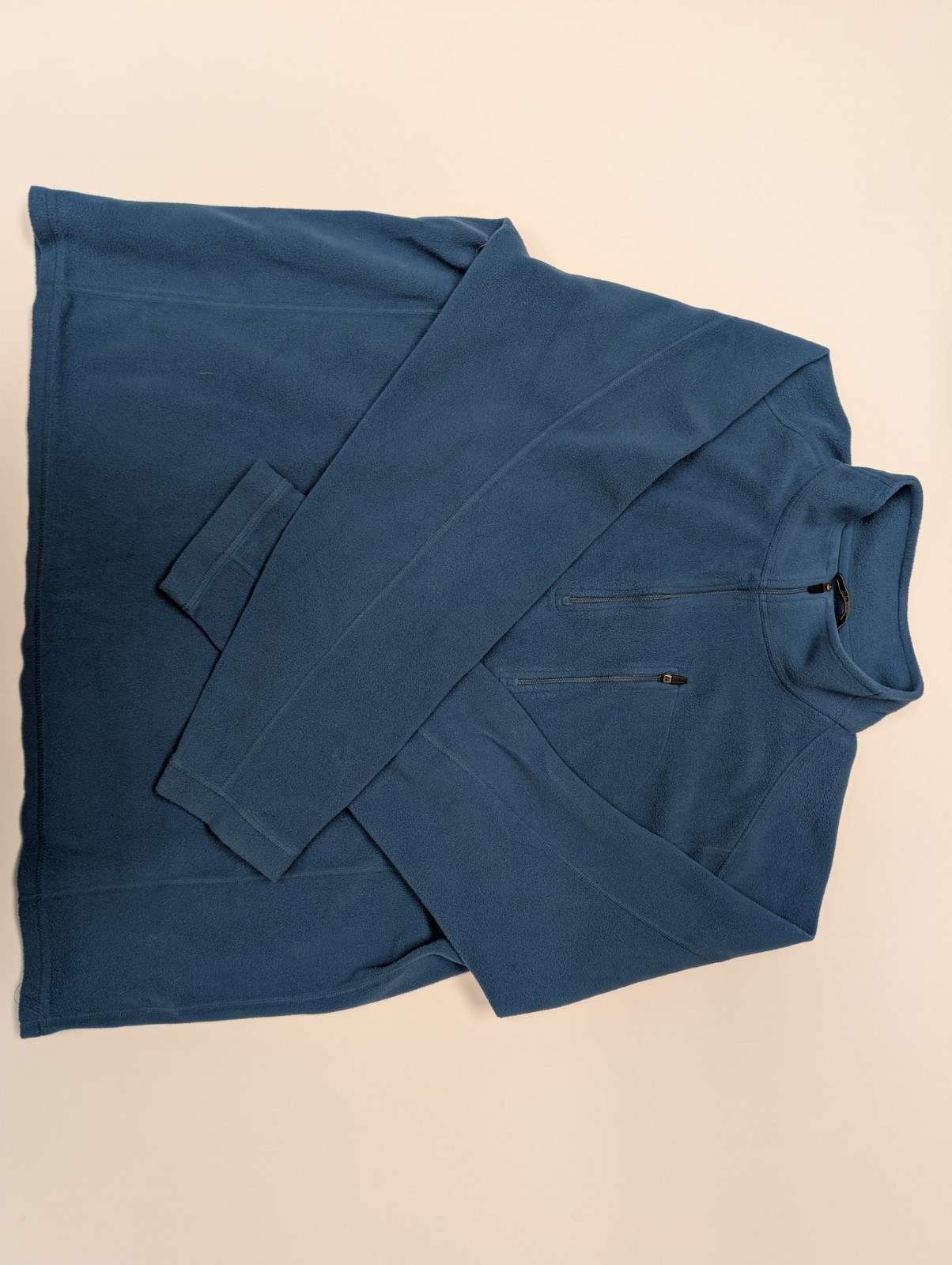 L.L.Bean Trail Fleece Quarter Zip Pullover Mens XXL Blue Outdoor Hiking