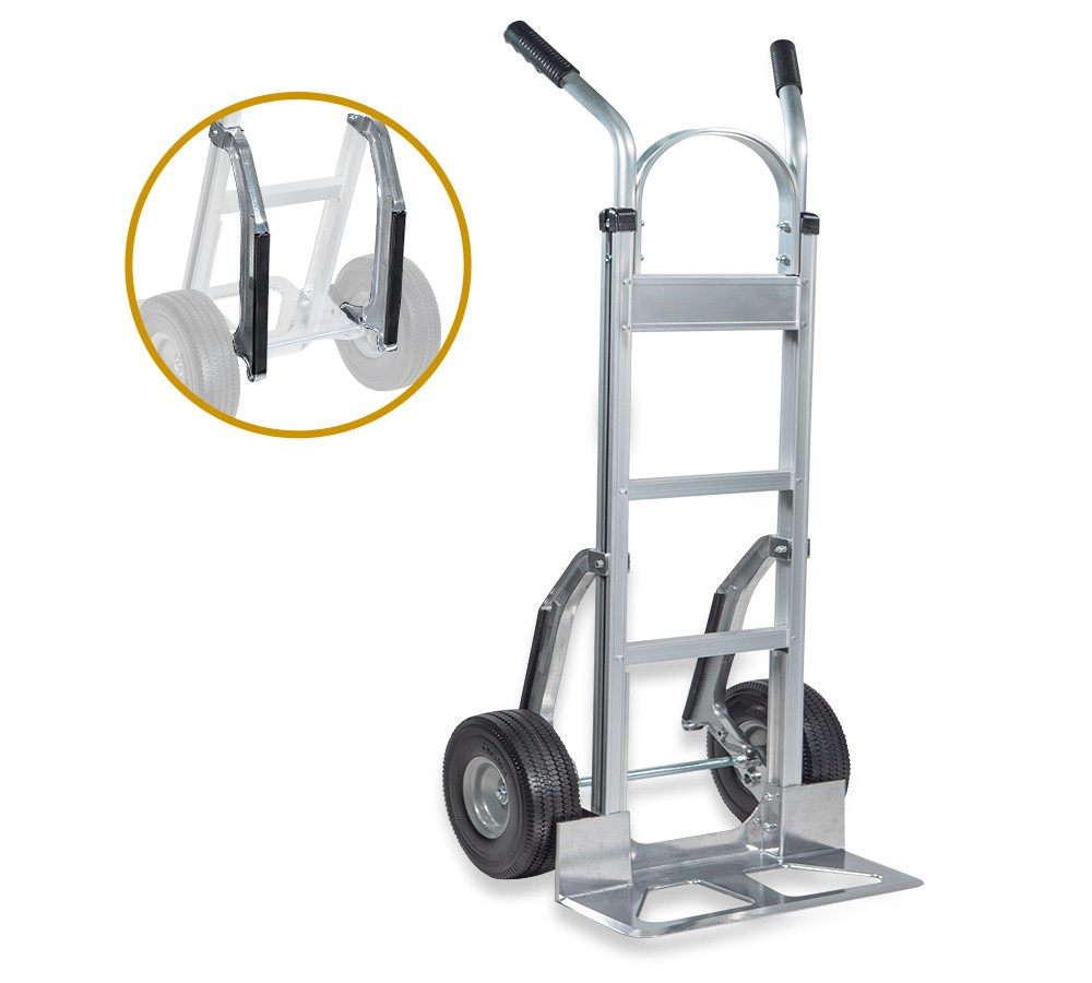 Aluminum Hand Truck Dolly w/ Dual Handle and 10\