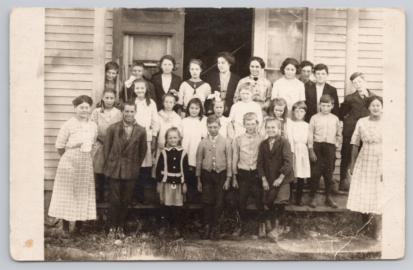 Postcard RPPC Early 1900's School Class Photo Real Picture #1