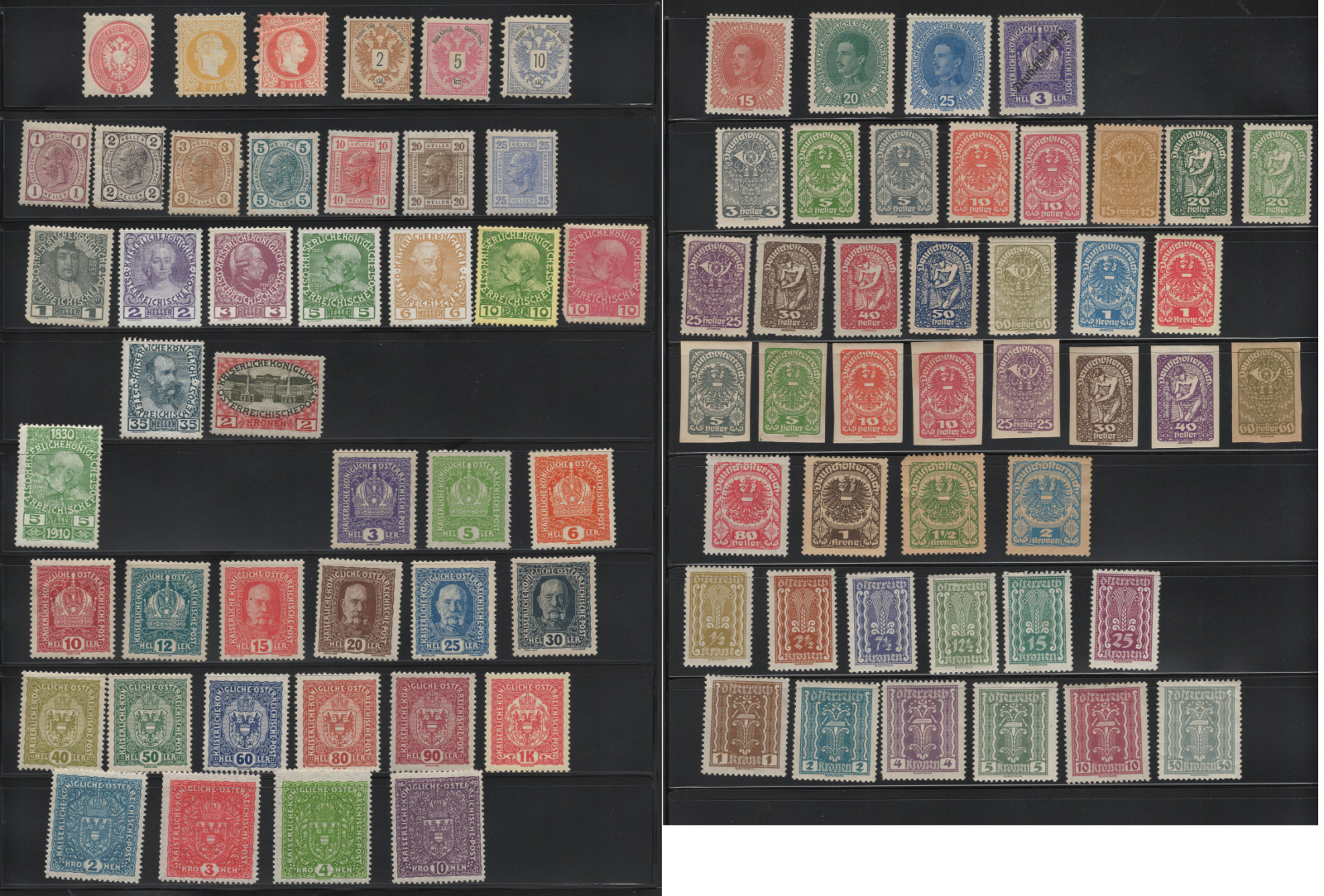 Austria 1863-1924 Mint Stamp Collection 85 Stamps Sets & High Values