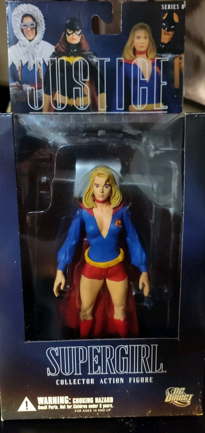 Justice League Series 8 SUPERGIRL- Collector Action Figure NEW Minor Box Dam. (c Justice League Series 8 SUPERGIRL- Collector Action Figure NEW Minor Box Dam. (c