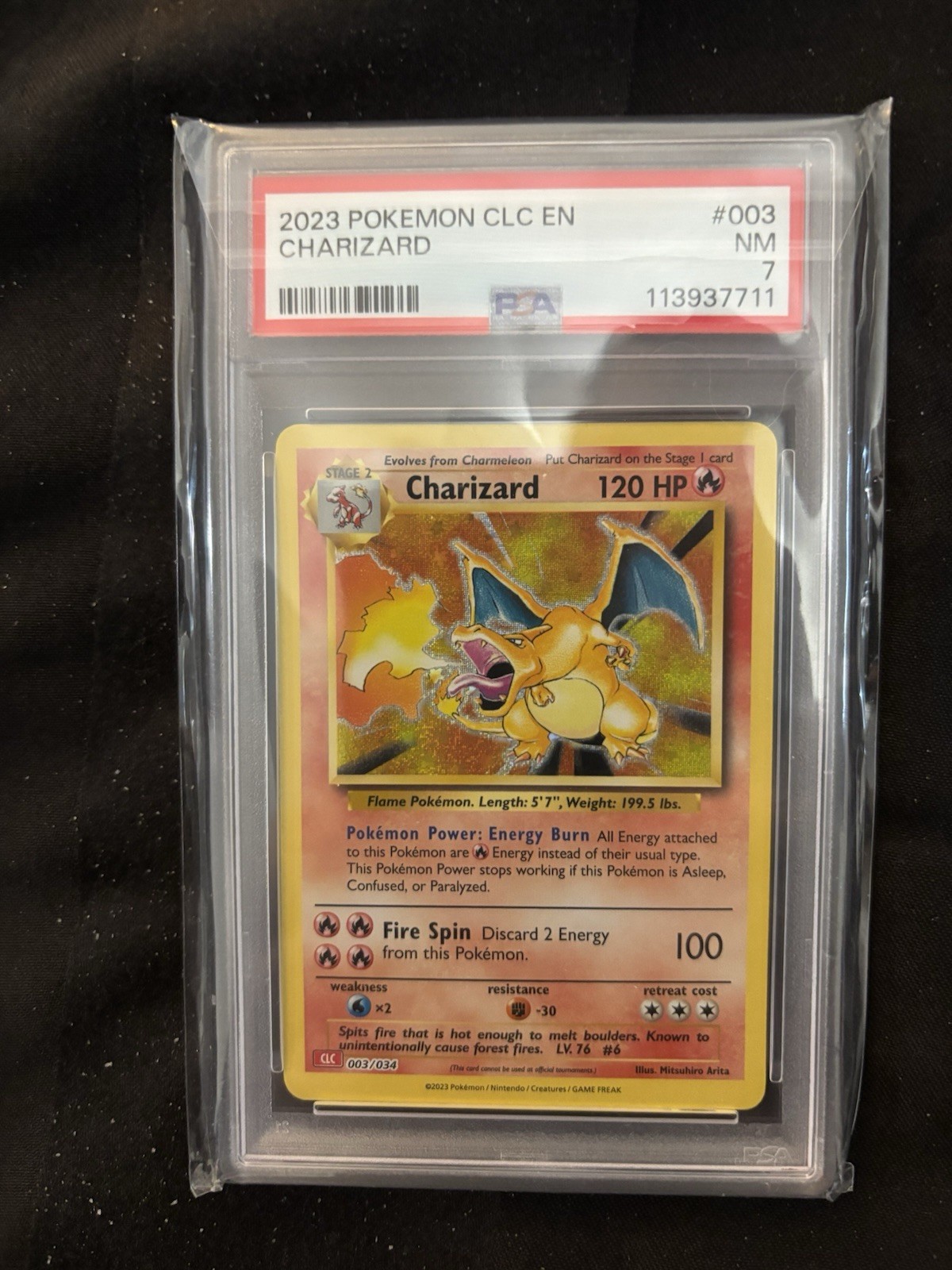 Charizard 003/034 Trading Card Classic 2023 English Holo PSA Graded Near Mint 7 Charizard 003/034 Trading Card Classic 2023 English Holo PSA Graded Near Mint 7