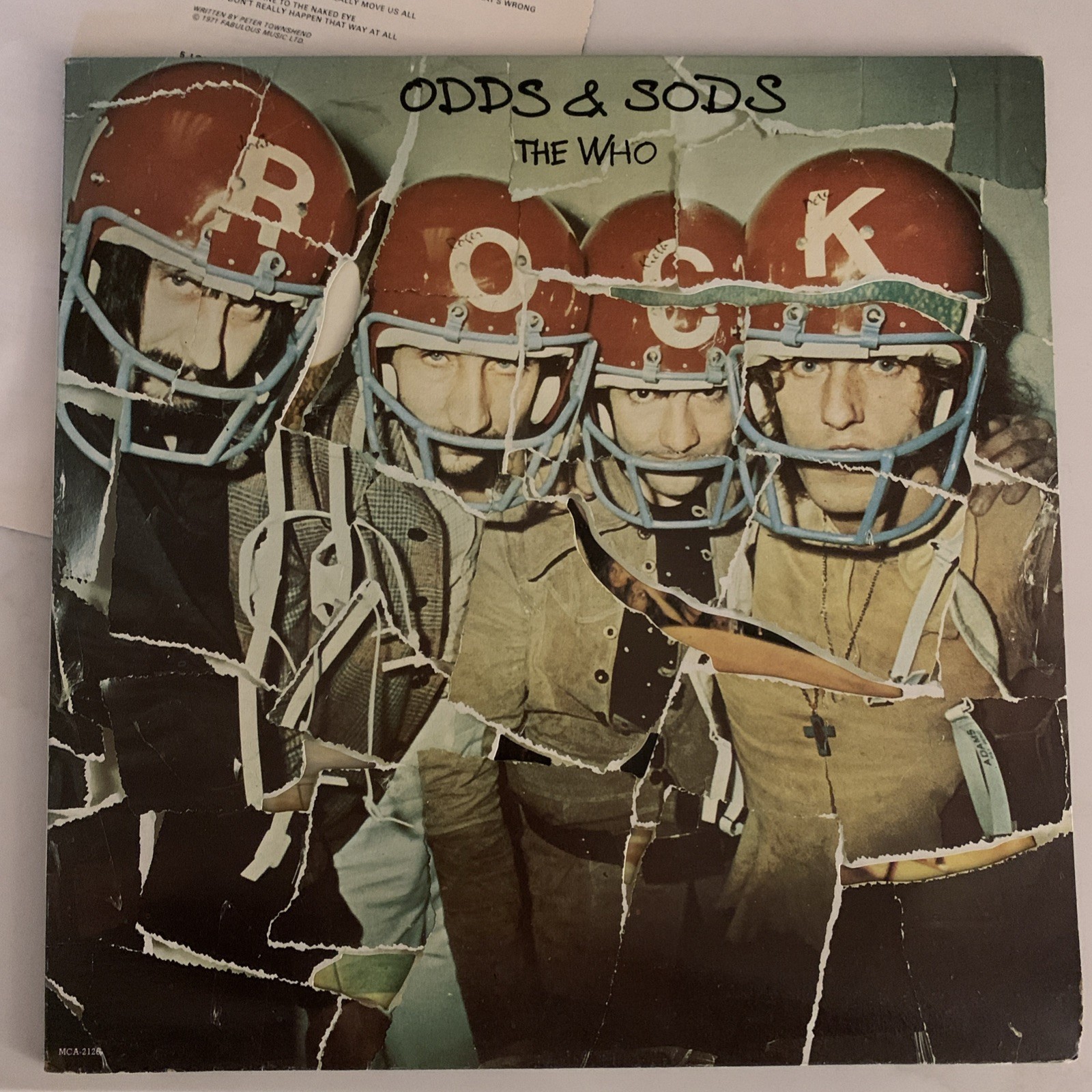 THE WHO:Odds & Sods LP  1st Ed. 1974 Track Rec’s(MCA2126)  incl. Lyrics +Poster 