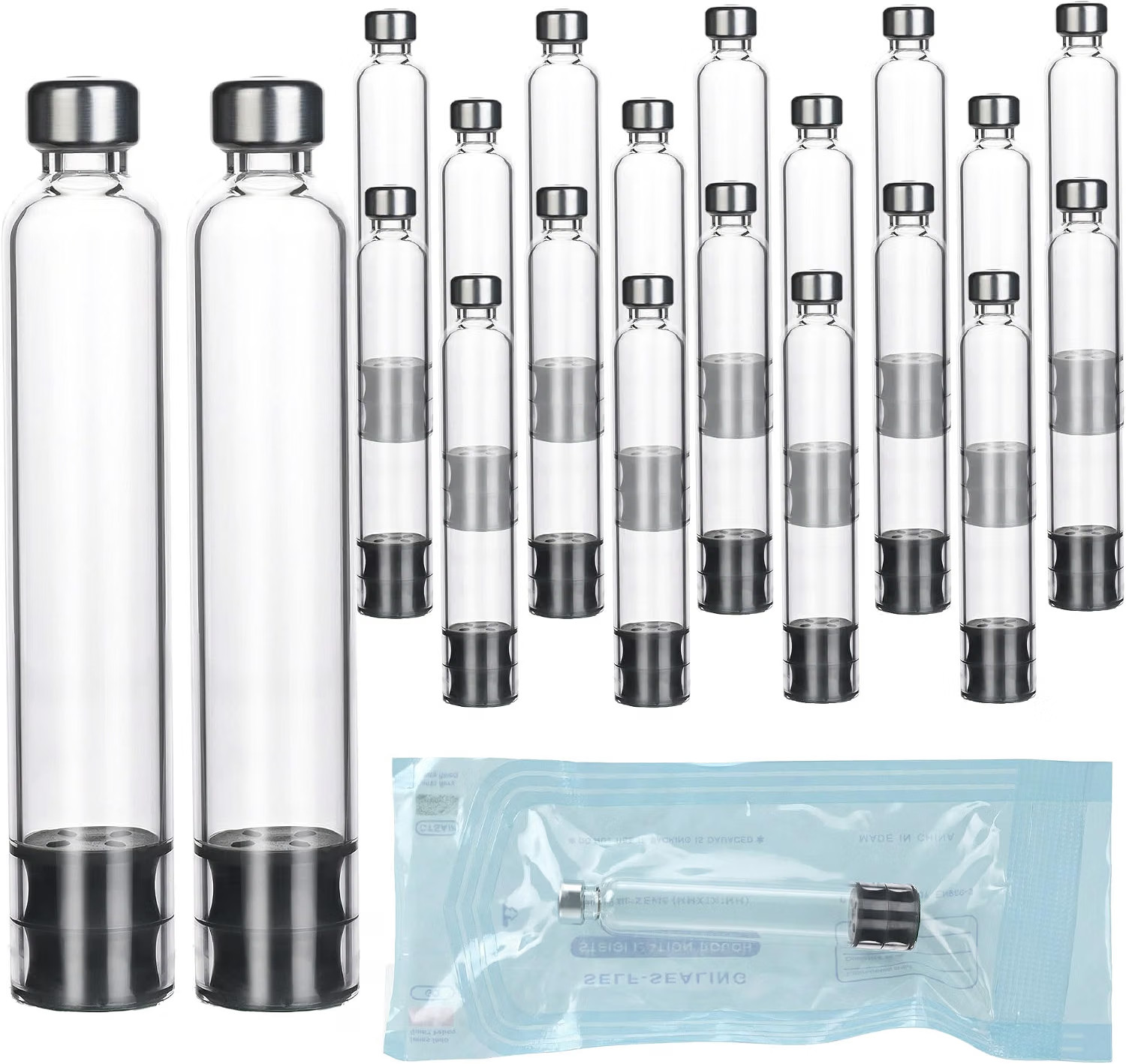 20pcs Sterile Peptide Pen 3mL Cartridges Glass Vial for V1 V2 Pens