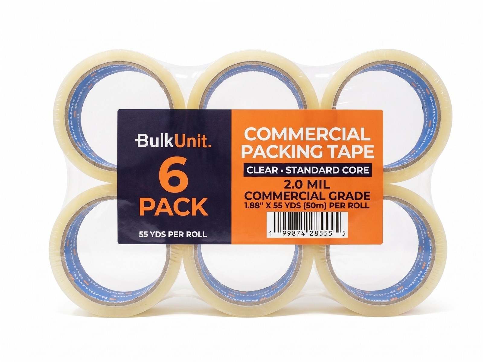 6 Rolls Shipping Packaging Box Packing Sealing Tape 2 mil 2