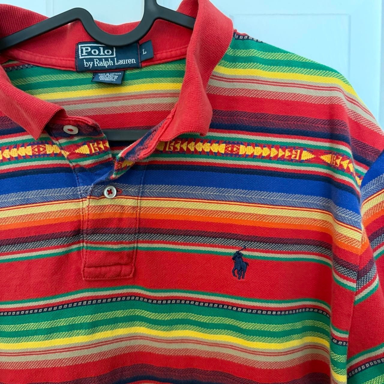 Vintage Polo Ralph Lauren Mac Miller Aztec Pattern Polo Shirt Mens Large Multi Vintage Polo Ralph Lauren Mac Miller Aztec Pattern Polo Shirt Mens Large Multi