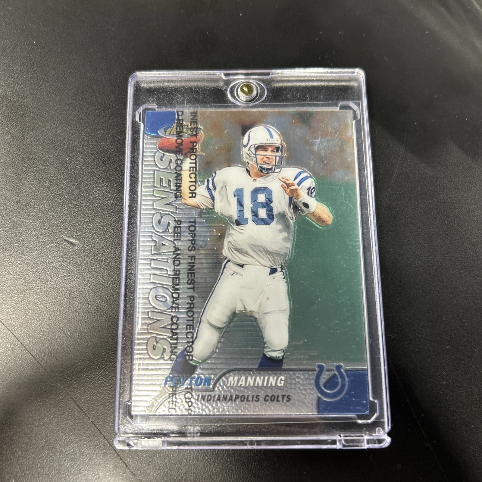 1999 Topps Finest Sensations #142 Peyton Manning w/ Peel 1999 Topps Finest Sensations #142 Peyton Manning w/ Peel
