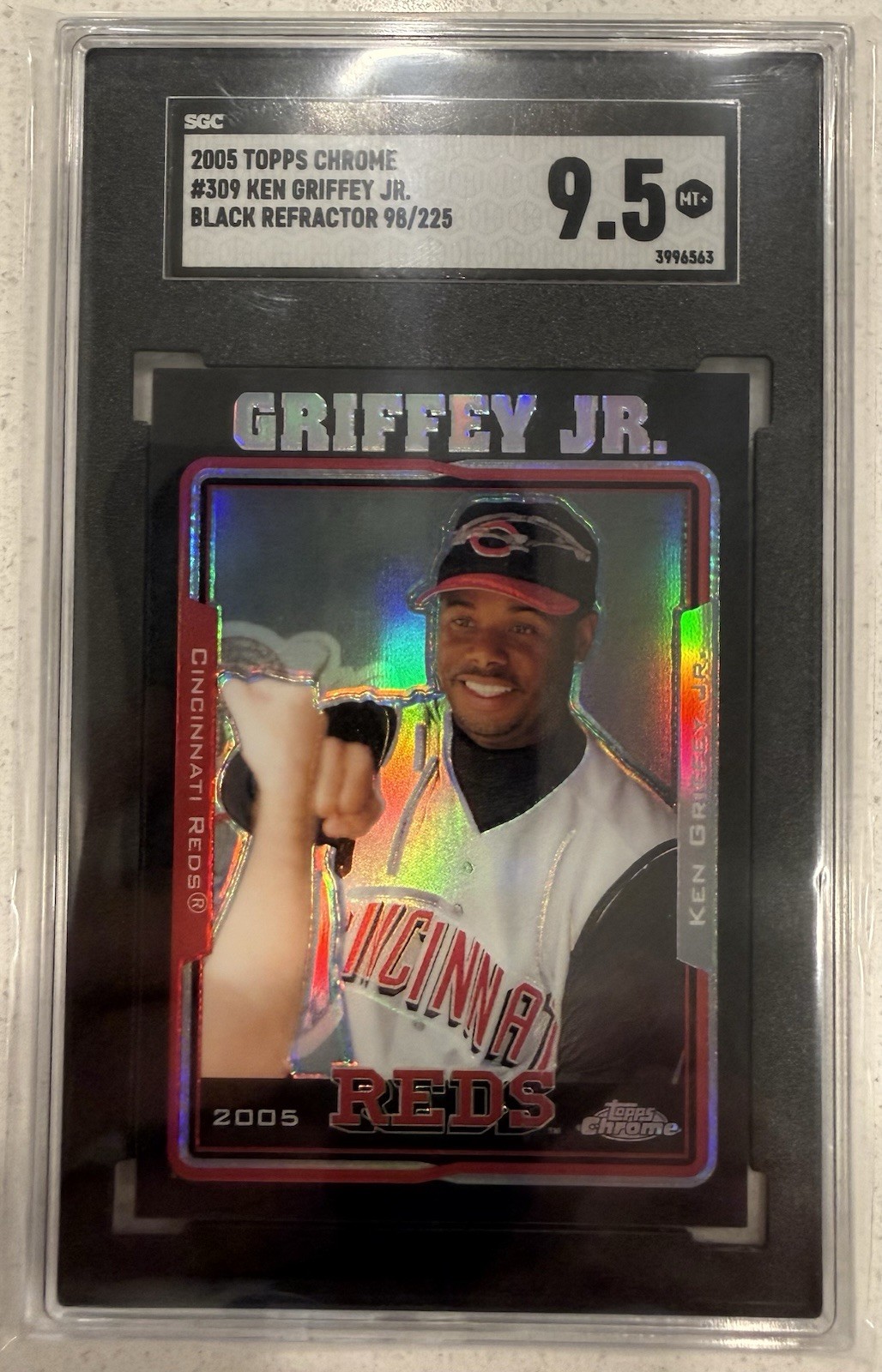 2005 Topps Chrome Black Refractor #309 Ken Griffey Jr. 98/225 🔥SGC 9.5🔥
