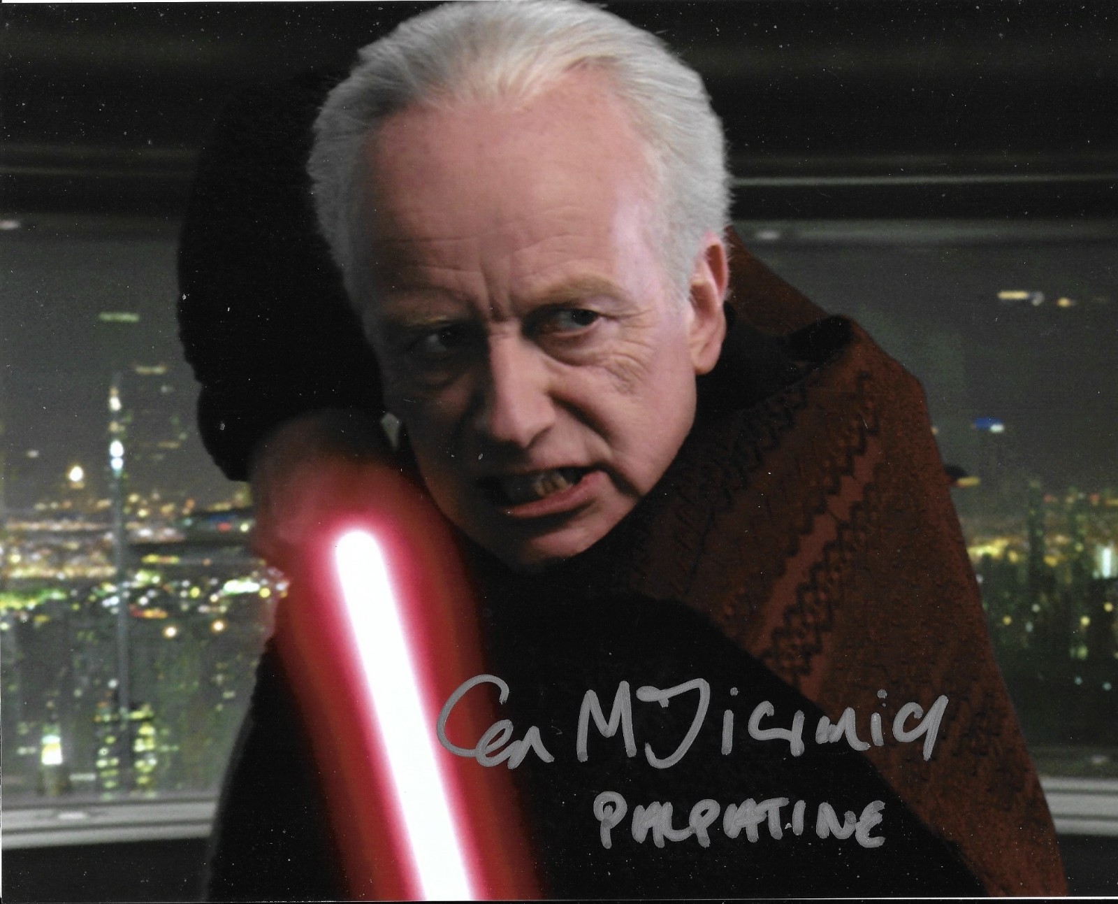Star Wars Ian McDiarmid Palpatine Autograph 8x10 Photograph -GENUINE Signed