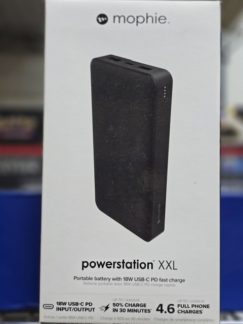 Mophie Powerstation XXL 20,000mAh Portable Charger-Power Bank -Black Color