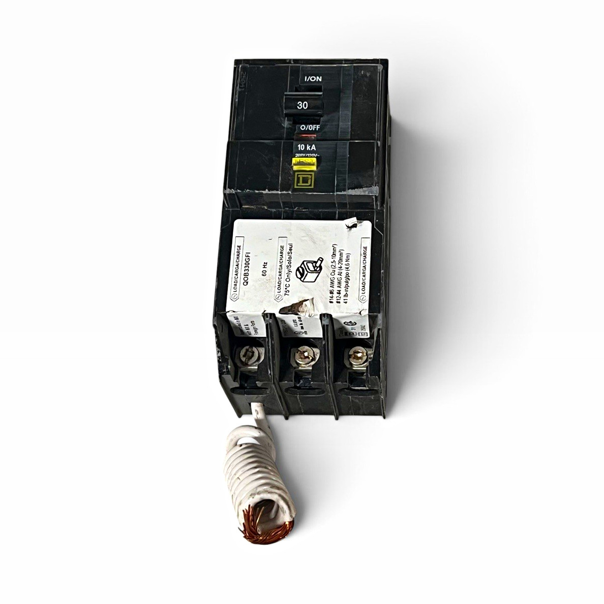 Square D QOB330GFI 30A 3-Pole 208Y/120V Bolt-On GFCI Circuit Breaker (New)