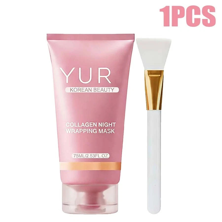 2x YURI Korean Beauty Collagen Night Wrapping Mask 2026 New Hydrating Mask 75ML