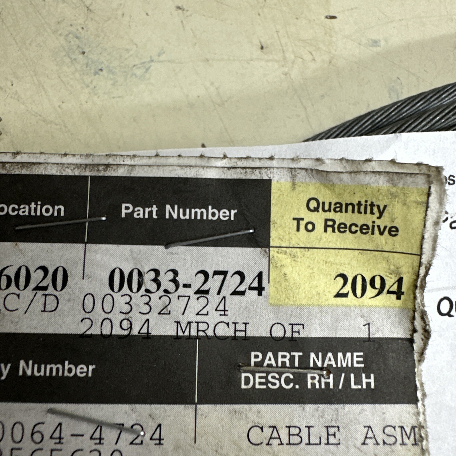 GM 332724 Emergency Brake Cable 1975-83 Chevy and GMC See Photo for Fitment NOS
