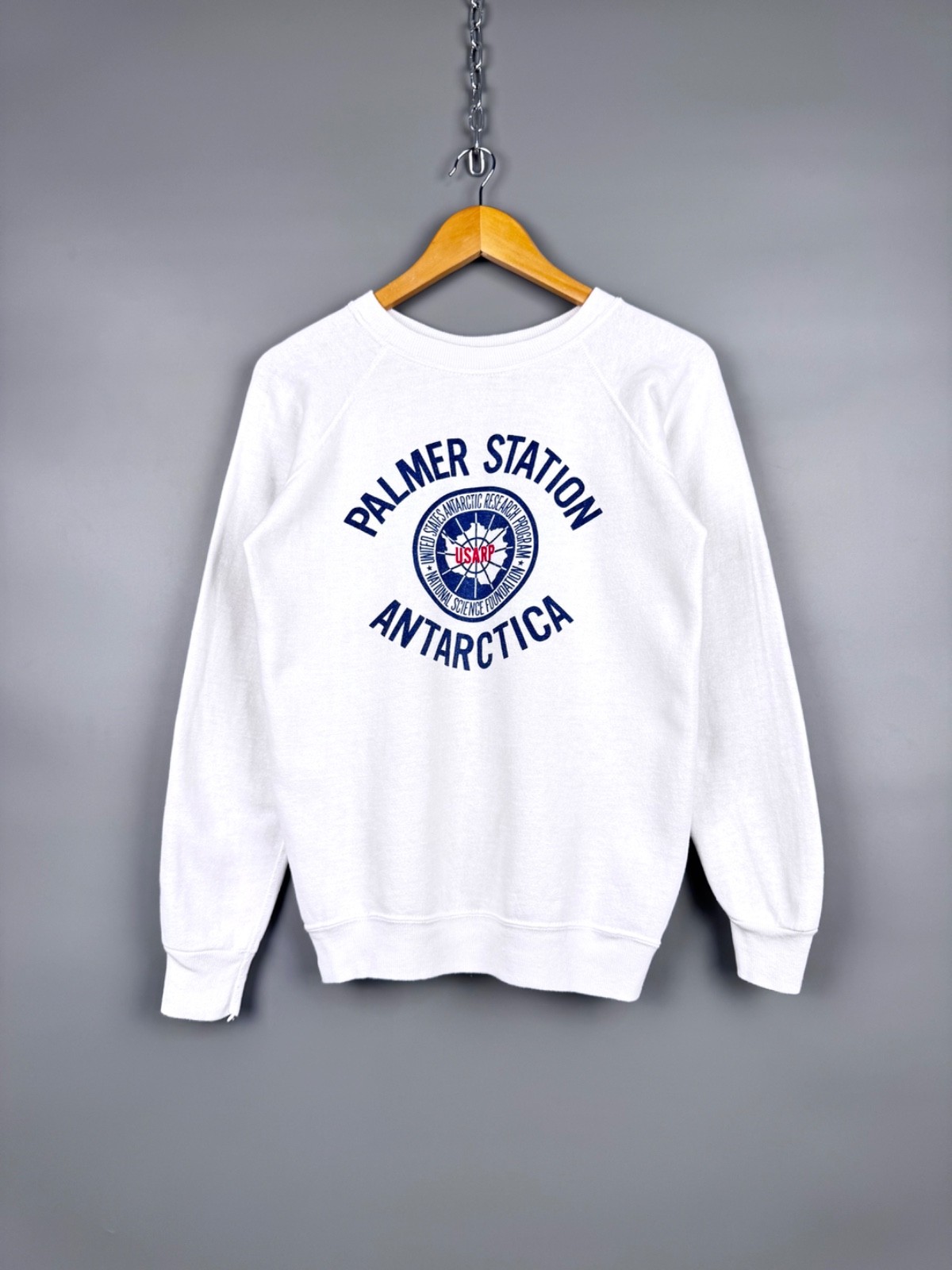 VTG 80s Velva Sheen USARP Palmer Station Antarctica Sweatshirt Crewneck Men S-M