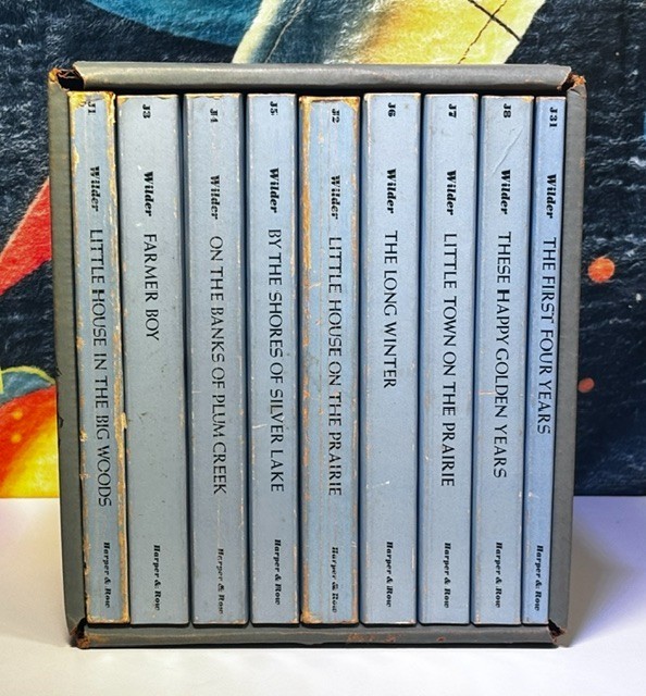 Vintage 1971 The Little House 9 Book Complete Box Set Blue J1-J8 & J31 Wilder