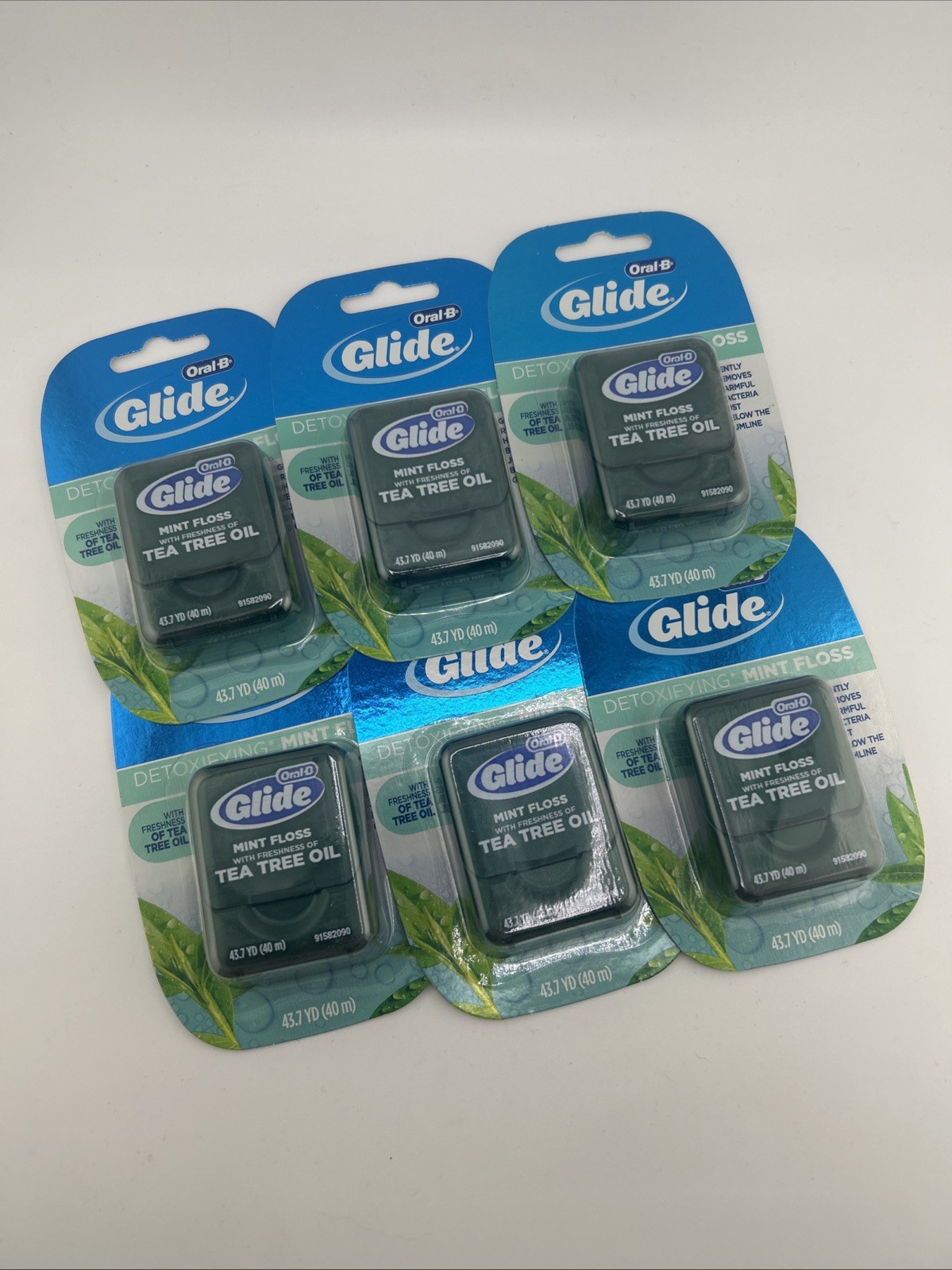 6~Oral-B Glide ProHealth Original Formula Mint Floss Tea Tree Oil Retired 6~Oral-B Glide ProHealth Original Formula Mint Floss Tea Tree Oil Retired
