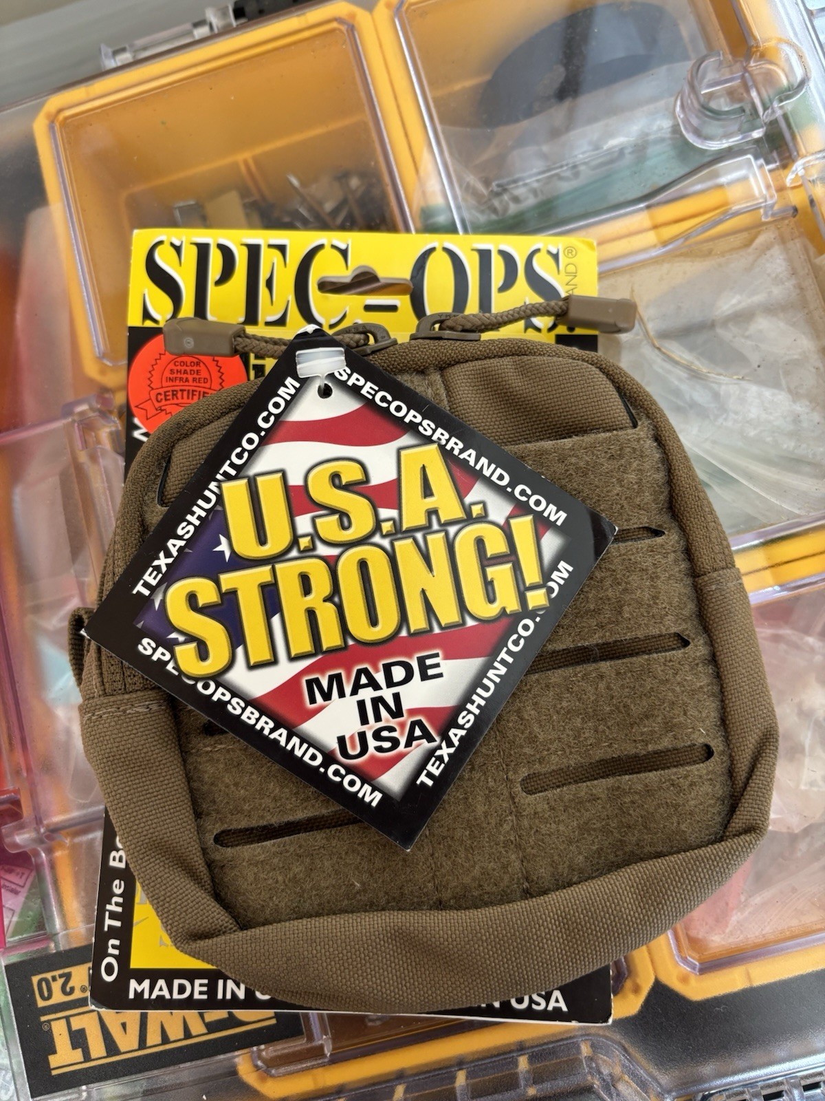 Spec-Ops Brand General Purpose MOLLE Pouch Coyote Brown Cordura 1.5L Zip SOF