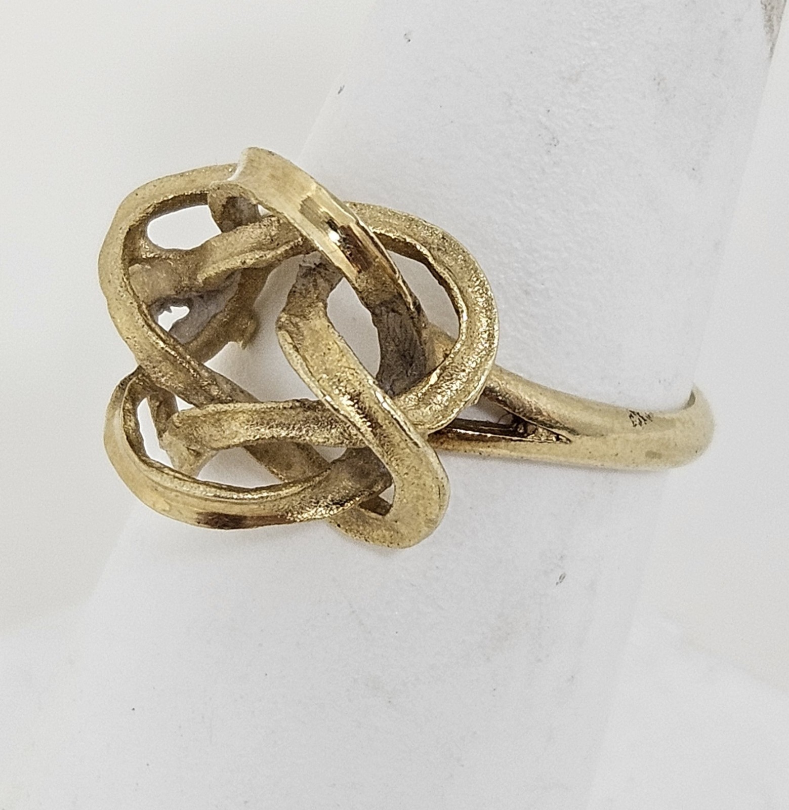 RARE Vintage French 18K Yellow Gold Love Knot Ring