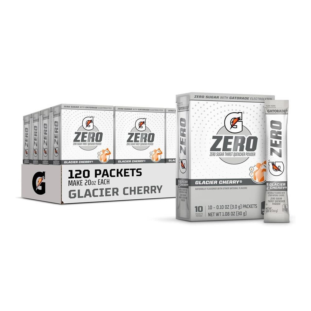 Rare, Original Gatorade Zero Powder Glacier Cherry, 120 Count Zero Sugar