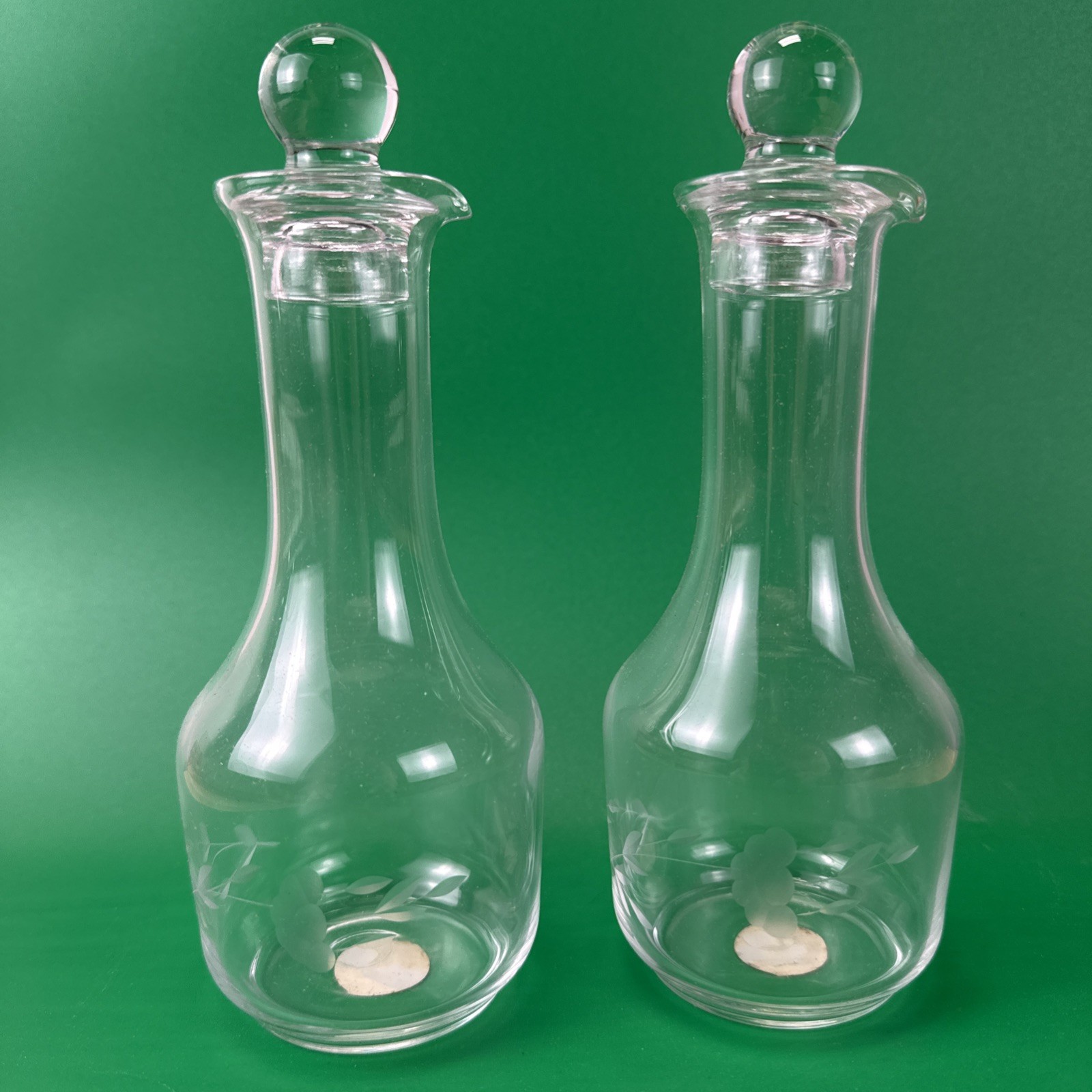 Vintage Princess House Heritage Crystal Oil/Vinegar Cruets Set of 2 #449