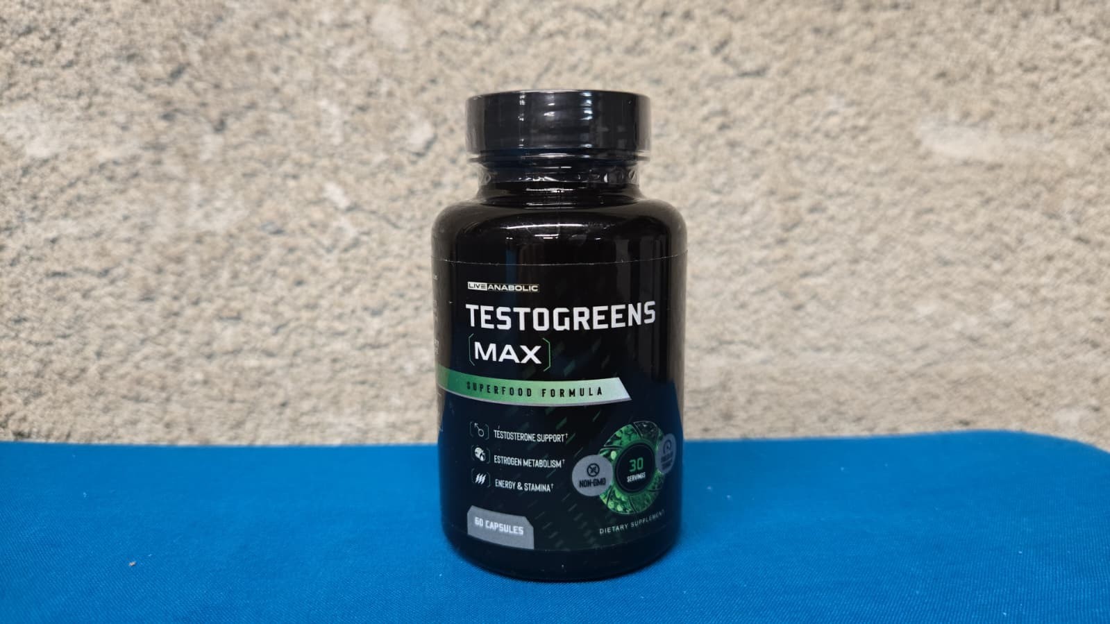 Live Anabolic TestoGreens Max Men\'s Daily Greens 60 Capsules 30 Servings