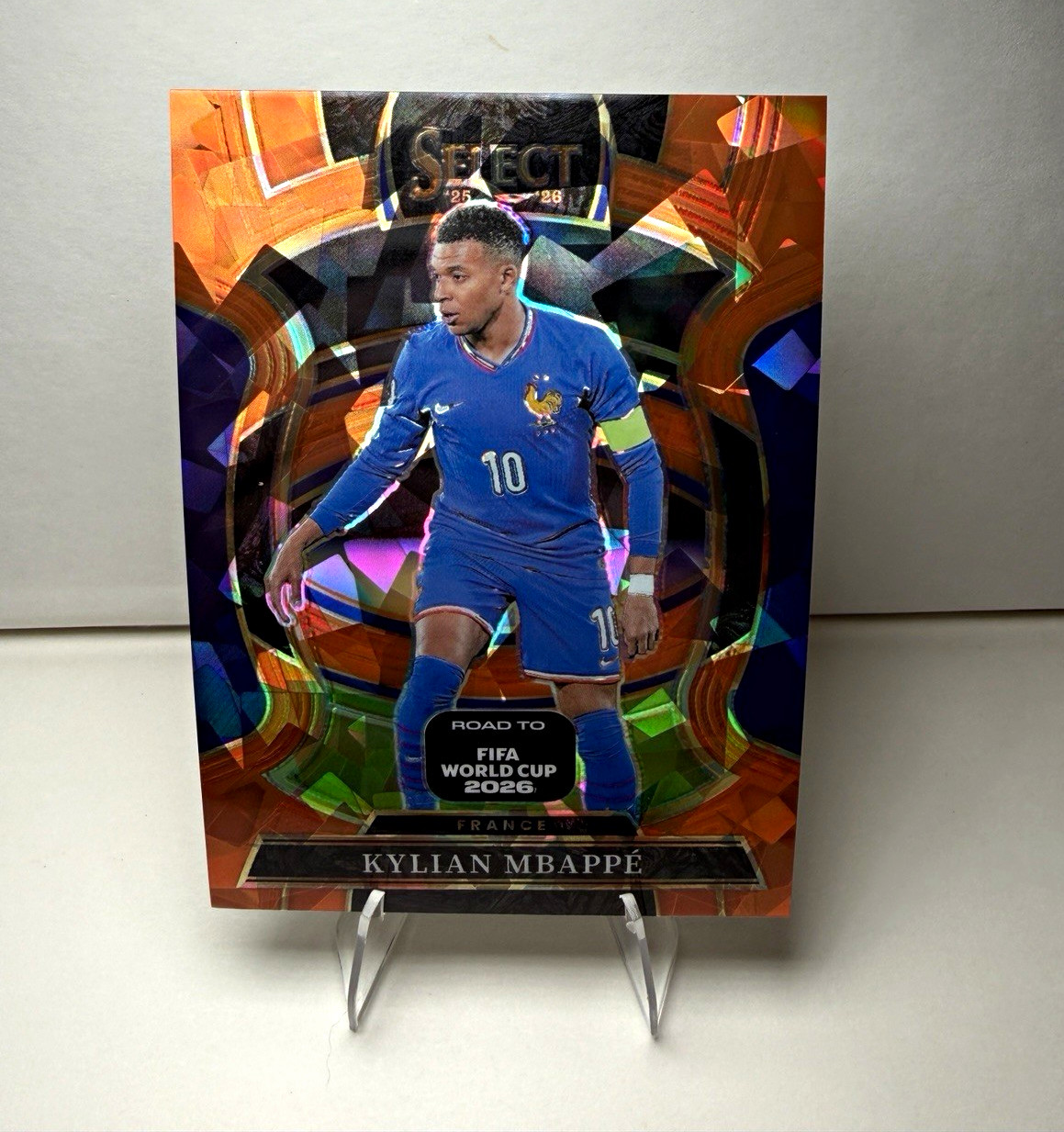 Kylian Mbappe Orange Ice Prizm /749 2025-26 Select FIFA World Cup Terrace #80 Kylian Mbappe Orange Ice Prizm /749 2025-26 Select FIFA World Cup Terrace #80