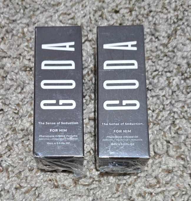 2x New/Sealed GODA For Him Pheromone Cologne Men 15ml Eau de Parfum NEW SEALED 2x New/Sealed GODA For Him Pheromone Cologne Men 15ml Eau de Parfum NEW SEALED