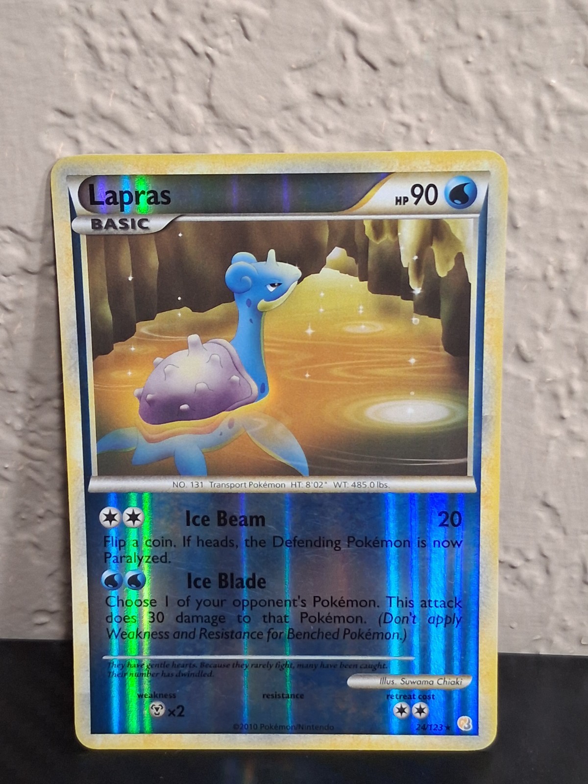 Pokemon TCG HeartGold & SoulSilver Lapras 24/123 Rare Reverse Holo English LP-MP