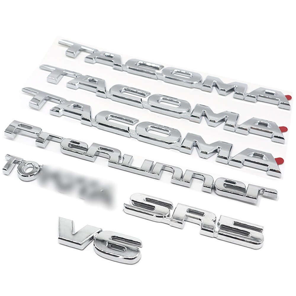 7Pcs For Tacoma 2005-2015 Prerunner SR5 V6 Letters Side Door & Tailgate Emblems