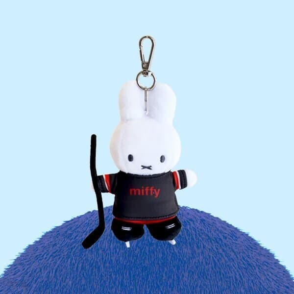 Miffy Official Plush Mascot Miffy Ice Hockey BLACK Rabbit Key ring Bag charm New Miffy Official Plush Mascot Miffy Ice Hockey BLACK Rabbit Key ring Bag charm New
